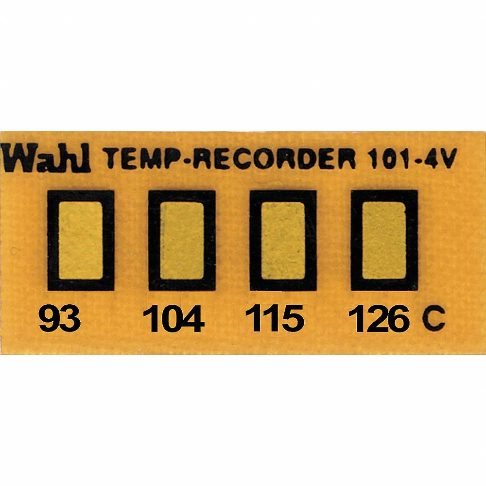 WAHL 101-4-094VC Non-Reversible Temp Indicator, Horizontal Strip, 4 Points, 10 Pack Qty | CU8CRV 6FYG2