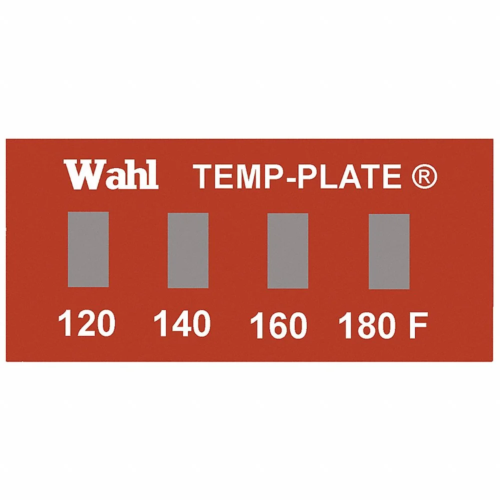WAHL 101-4-120F Non-Reversible Temp Indicator, Horizontal Strip, 4 Points, 10 Pack Qty | CU8CQC 6FYH0