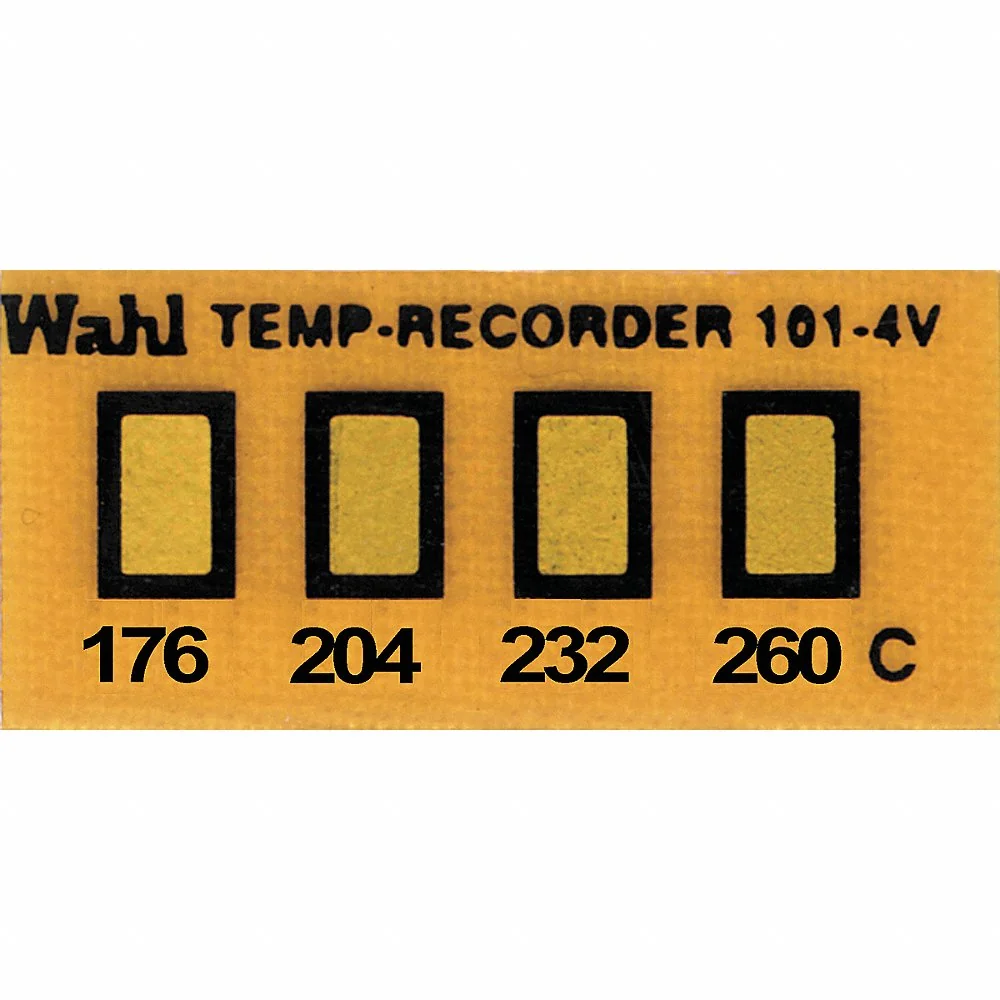 WAHL 101-4-177VC Non-Reversible Temp Indicator, Horizontal Strip, 4 Points, 10 Pack Qty | CU8CRQ 6FYJ9