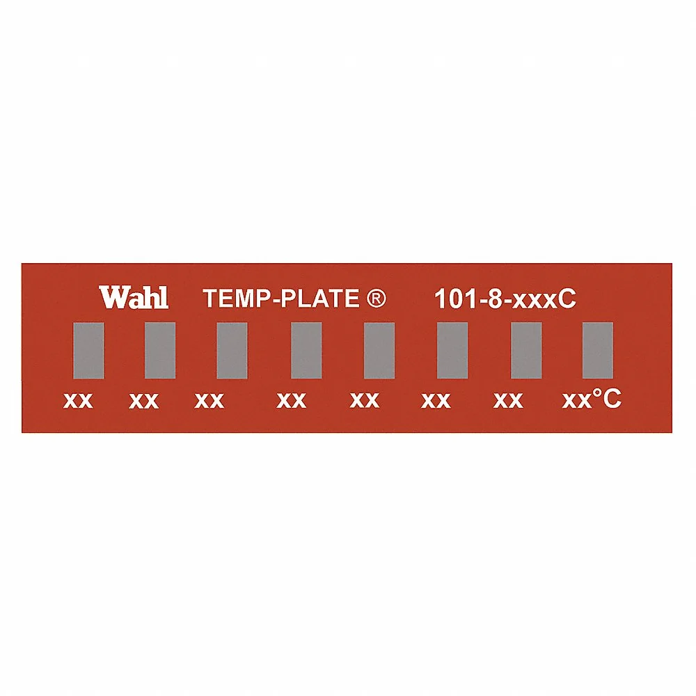 WAHL 101-8-176C Non-Reversible Temp Indicator, Horizontal Strip, 8 Points, 10 Pack | CU8CUL 6FYR1