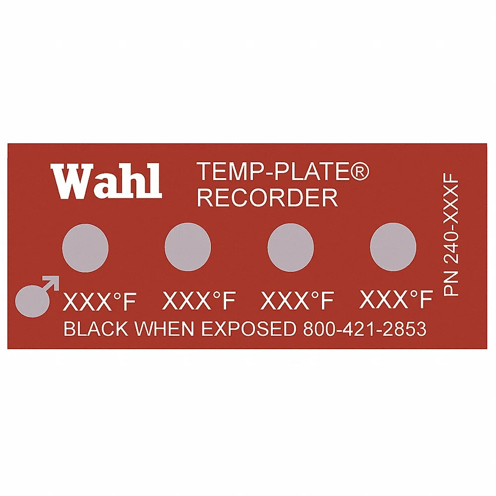 WAHL 240-202F Non-Reversible Temp Indicator, Horizontal Strip, 4 Points, 10 Pack Qty | CU8CTA 6FYX2