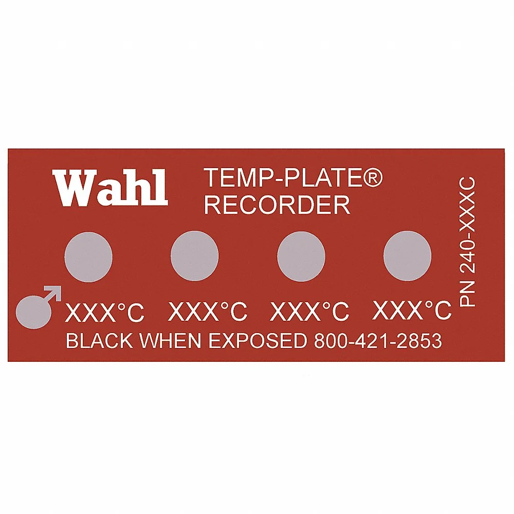 WAHL 240-223C Non-Reversible Temp Indicator, Horizontal Strip, 4 Points, 10 Pack Qty | CU8CMH 6FYX5