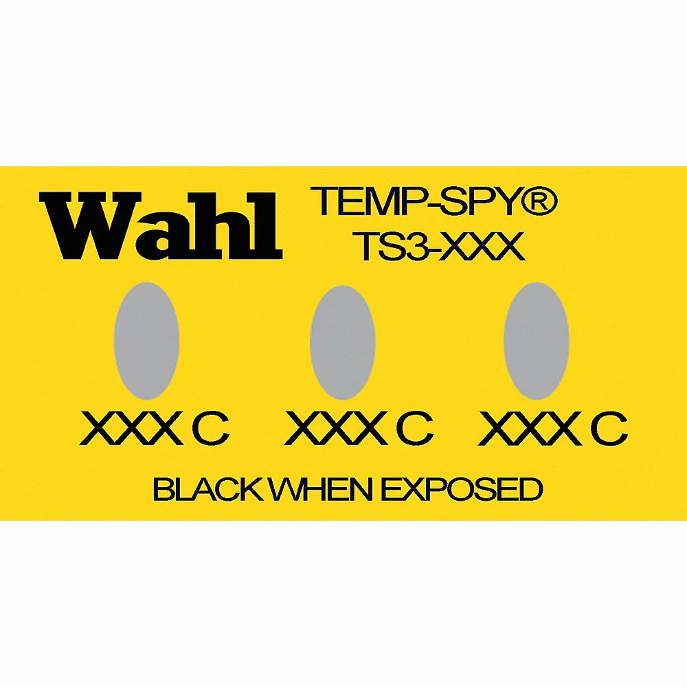 WAHL TS3-60C Non-Reversible Temp Indicator, Horizontal Strip, 3 Points, 20 Pack | CU8CNE 6EAP4