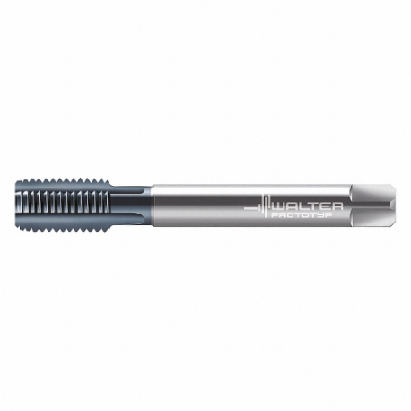 WALTER TOOLS E2136416-M10X1 Straight Flute Tap, M10X1 Thread Size, 20 mm Thread Length, 90 mm Length, Ticn | CU9BBR 428A51