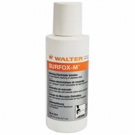 WALTER SURFACE TECHNOLOGIES 54A031 Marking Solution, Surfox-M, 100 mL, Bottle | CU9BXF 38Y268