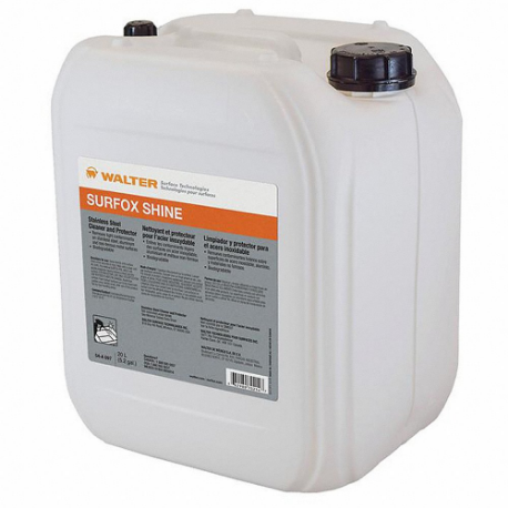 WALTER SURFACE TECHNOLOGIES 54A097 Stainless Steel Cleaner, Surfox Shine, 20 L, Carboy | CU9BYA 39CH25