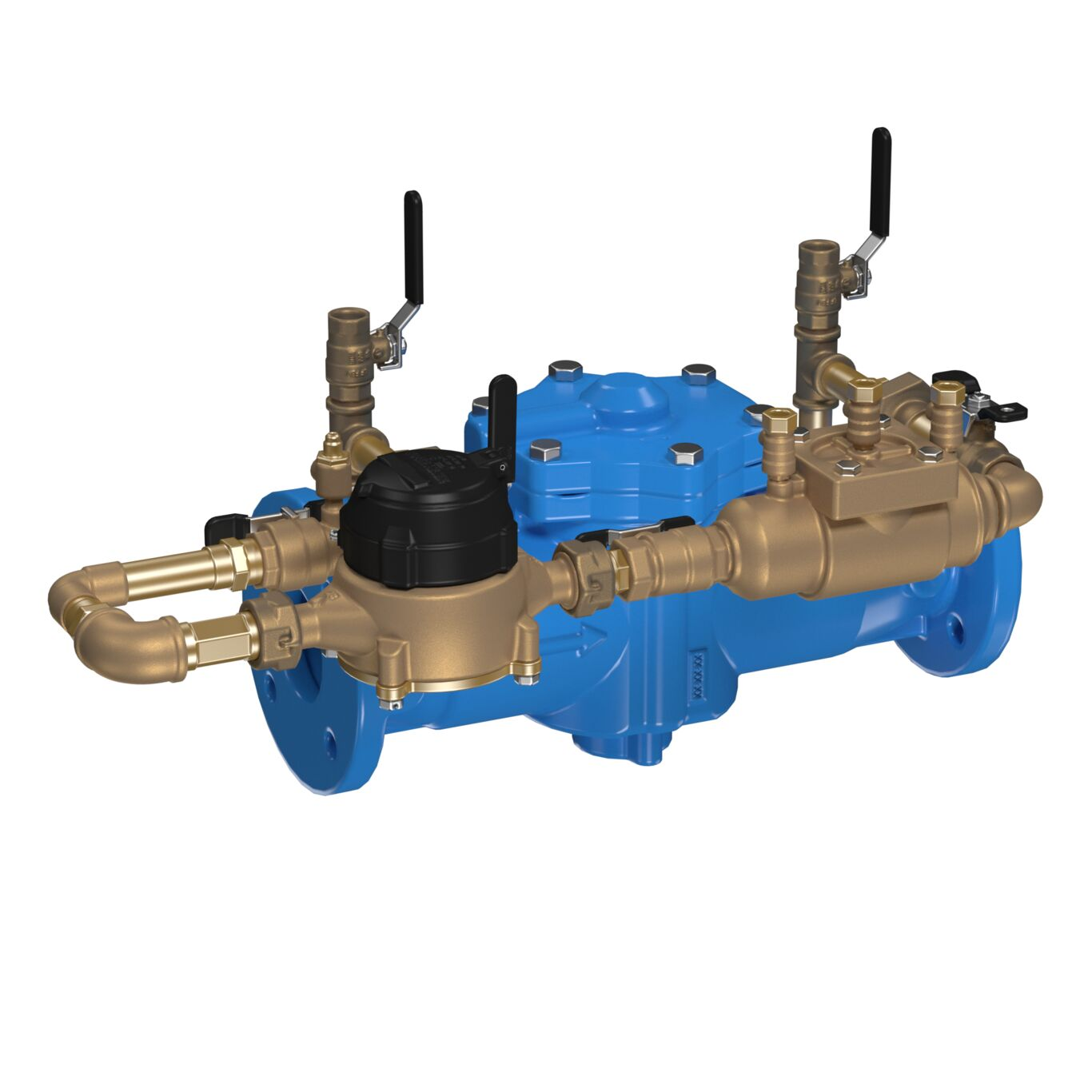 WATTS 007M1DCDA-LF-GPM 2 Double Check Detector Assembly, Inline, Grooved Joint, 2 Inch Size, Bronze | CA7CRY 0062728