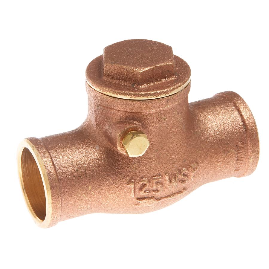 WATTS LFWCVS 3/4 Swing Check Valve, Tee, 200 Psi, 3/4 Inch Size, Brass | BY6KXP 0123504