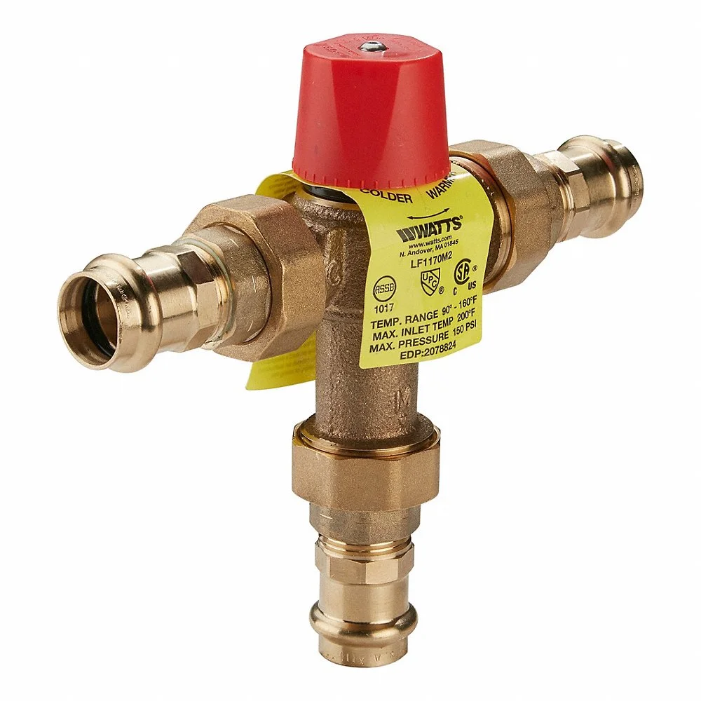 WATTS 1 LF1170M2-UT-PRESS Regulator Mixing Valve, Lf1170, Lead Free Copper-Silicon Alloy, 1 Inch Inlet Size | CU9TVW 429J21