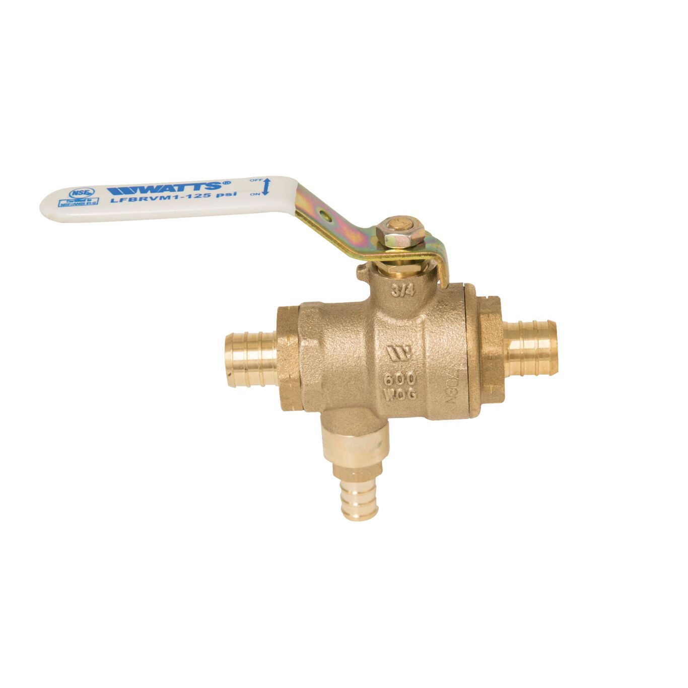 WATTS 3/4 LFBRVM1PXPXP-125 Ball And Relief Valve, 3/4 Inch Inlet, 600 Psi Pressure | CA4EEW 0125566