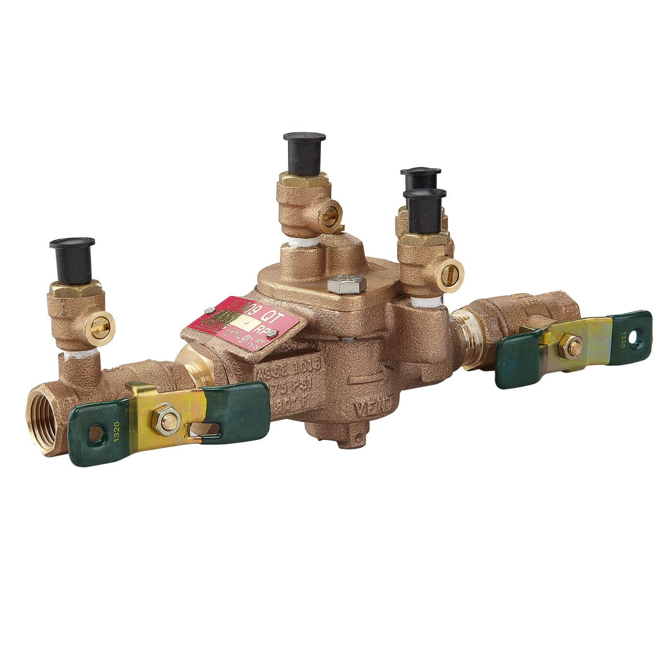 WATTS 4000B 1/2 Backflow Preventer Assembly, Quarter Turn Shutoff Valve, 1/2 Inch Size, Bronze | CA6TZT 0436090