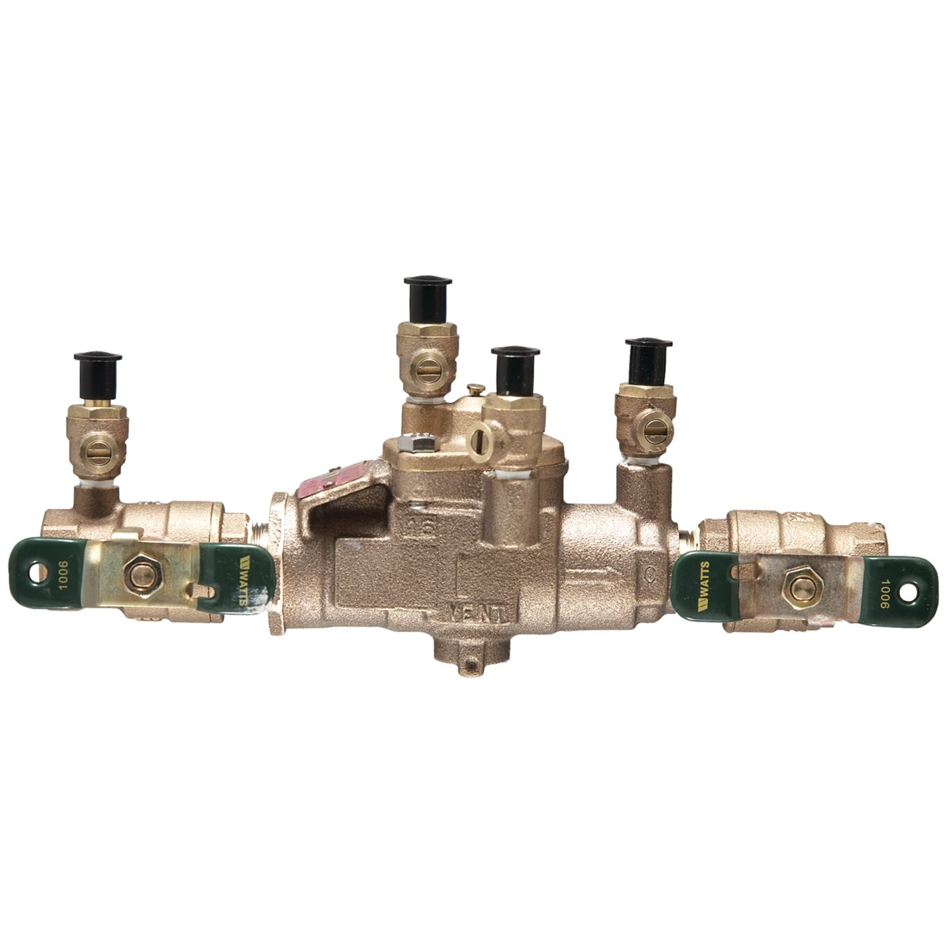 WATTS 4000BM2 3/4 Backflow Preventer Assembly, Quarter Turn Shutoff Valve, 3/4 Inch Size, Bronze | CA6TZU 0436091