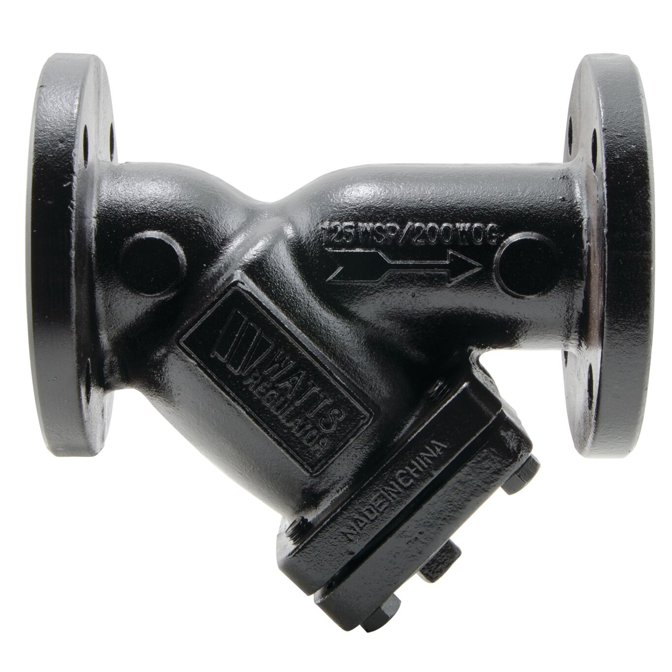 WATTS 77F-DI-125 2 1/2 Wye Strainer, Inlet Size 2-1/2 Inch, Operating at 178 Degrees C, WOG 200 Psi | BY7ECB 0825201