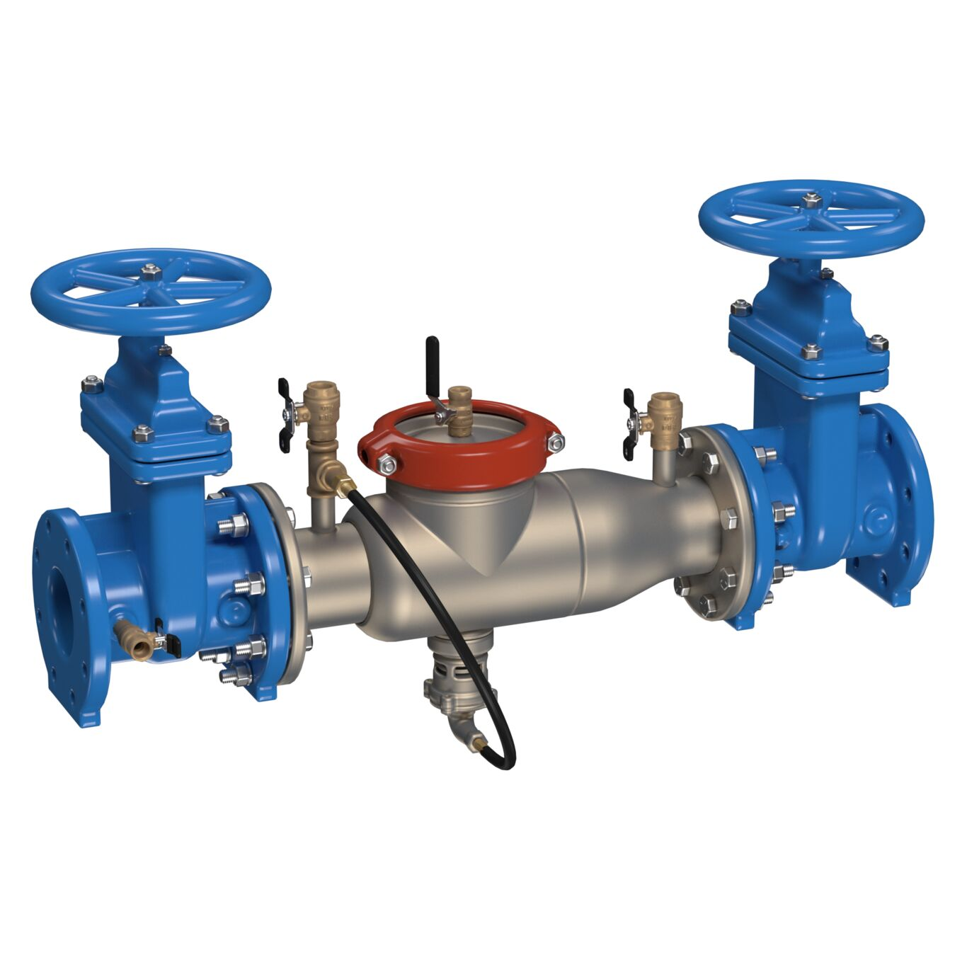 WATTS 994-NRS 4 Reduced Pressure Zone Assembly, Flanged Joint, 4 Inch Size, Stainless Steel | CC3GFA 0438048