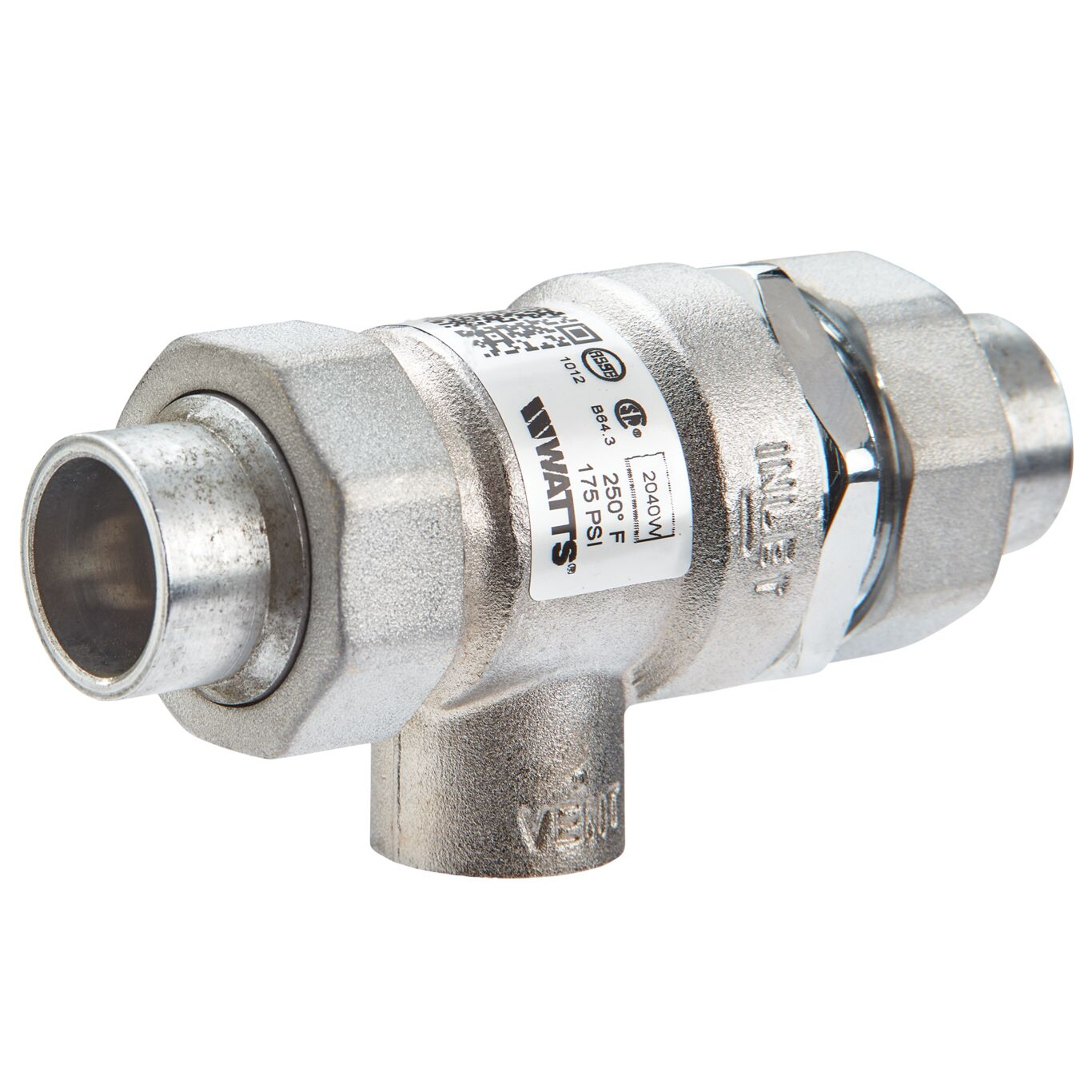 WATTS 9DS-SC-M2 Dual Check Valve, Inline, Solder, 3/4 Inch Size, Brass | BY9EGD 0061971