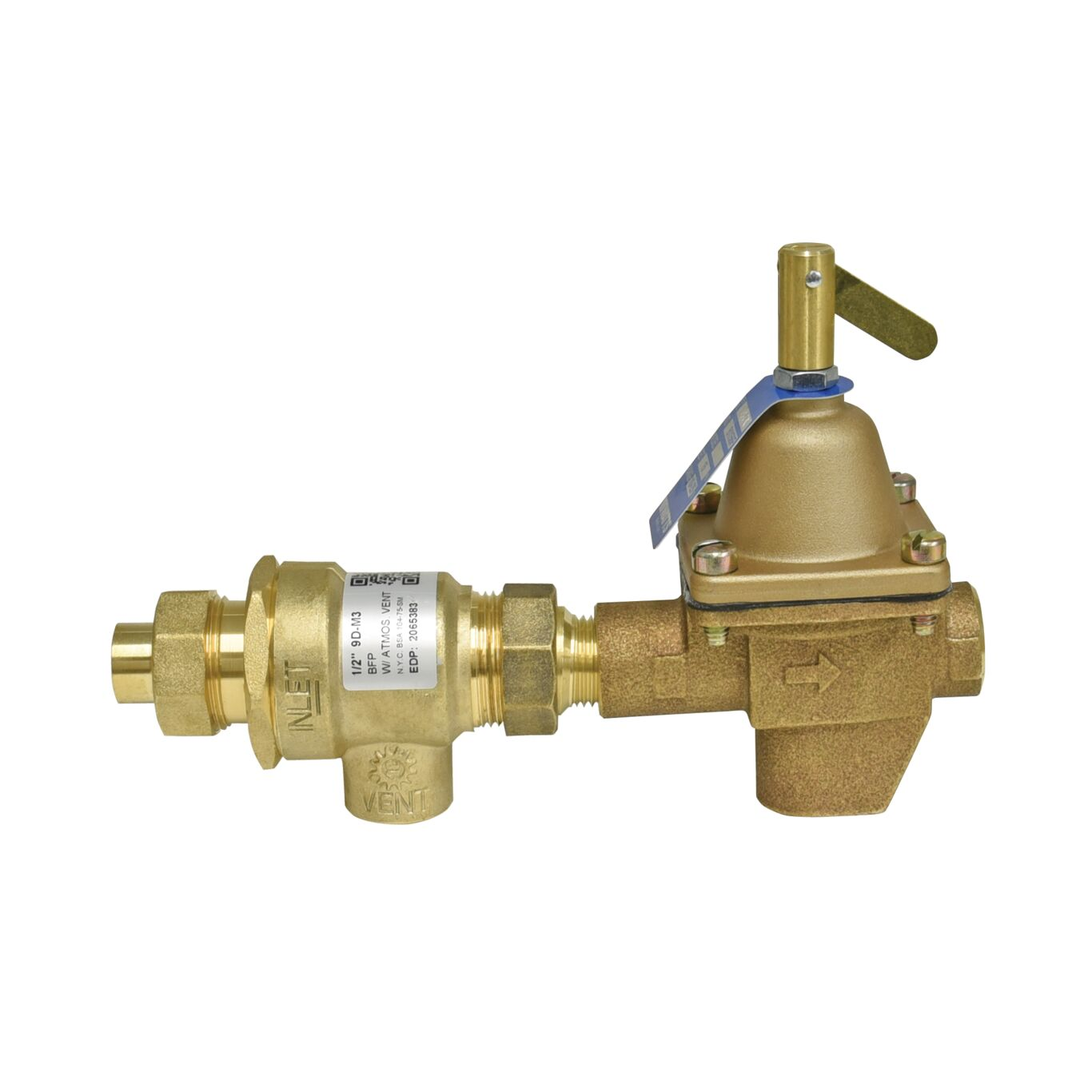 WATTS B911S-M3 Fill Valve And Backflow Preventer, 1/2 Inch Inlet, 212 Deg. F | BQ3UTR 0386462
