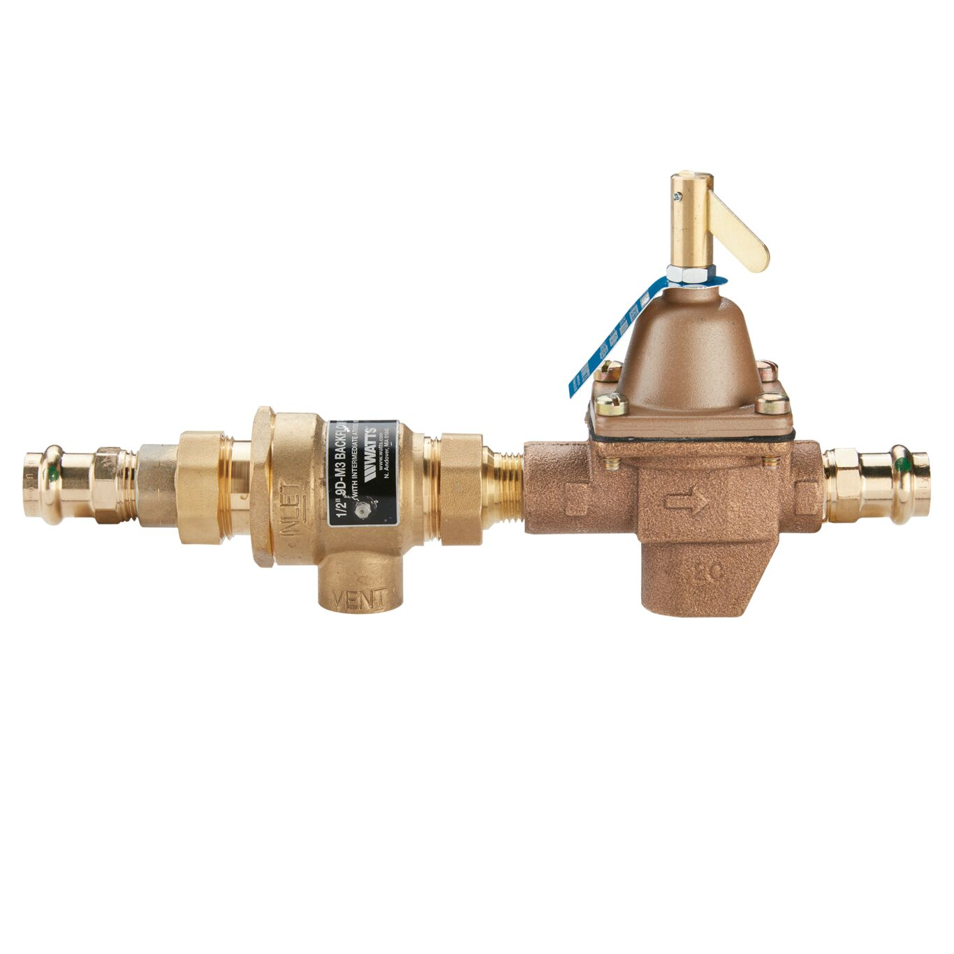 WATTS B911T-M3 (W/PRESS) 1/2 Fill Valve And Backflow Preventer, 1/2 Inch Inlet, 6.9 Bar Pressure | BZ6NDY 0386473