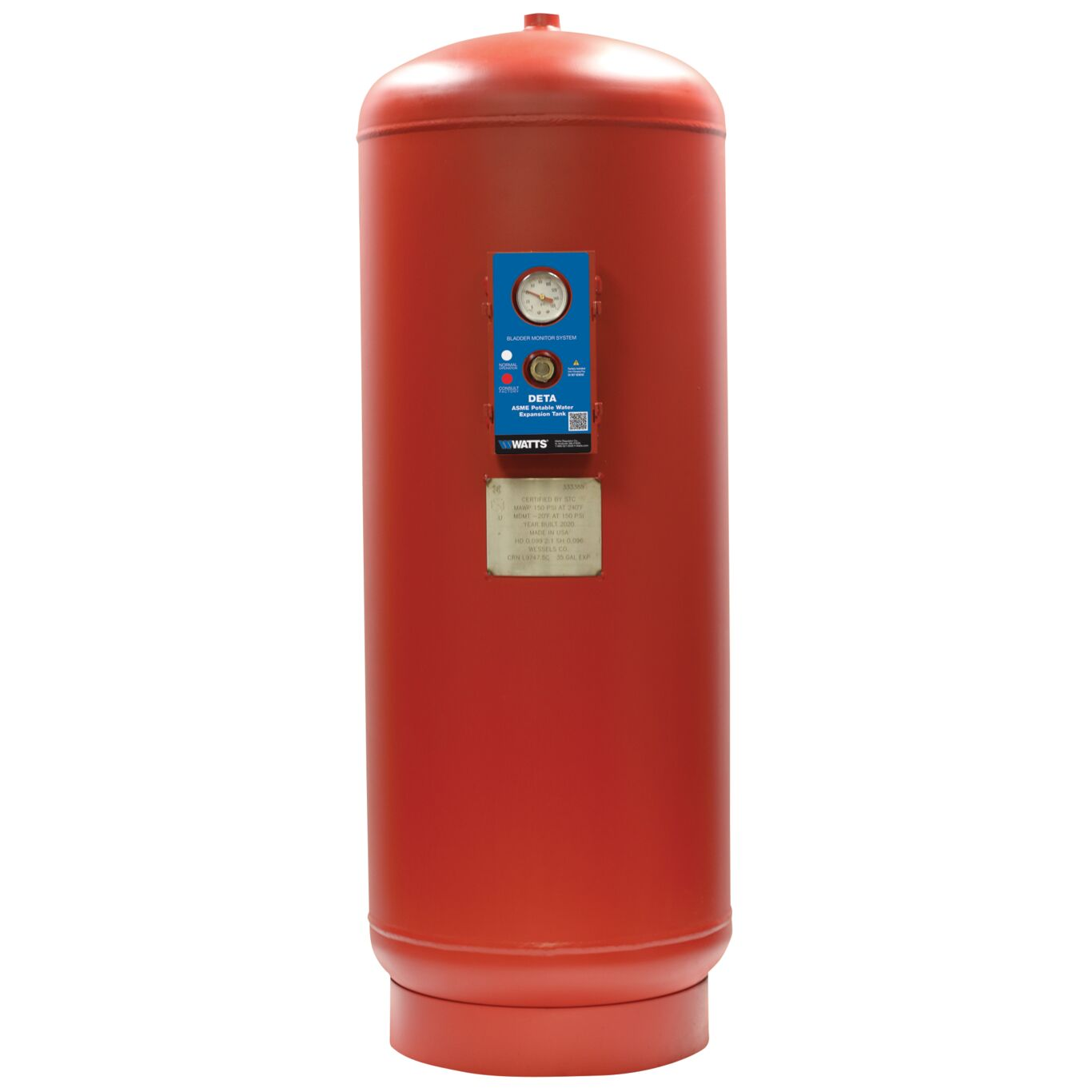 WATTS DETA-125 Potable Water Expansion Tank, 1 Inch Inlet, 60 Gallon Capacity | BP3MAB 0212034