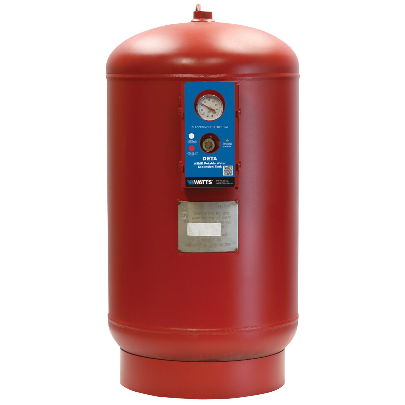 WATTS DETA-42 Potable Water Expansion Tank, 1 Inch Inlet, 22 Gallon Capacity | BP3LZY 0212030