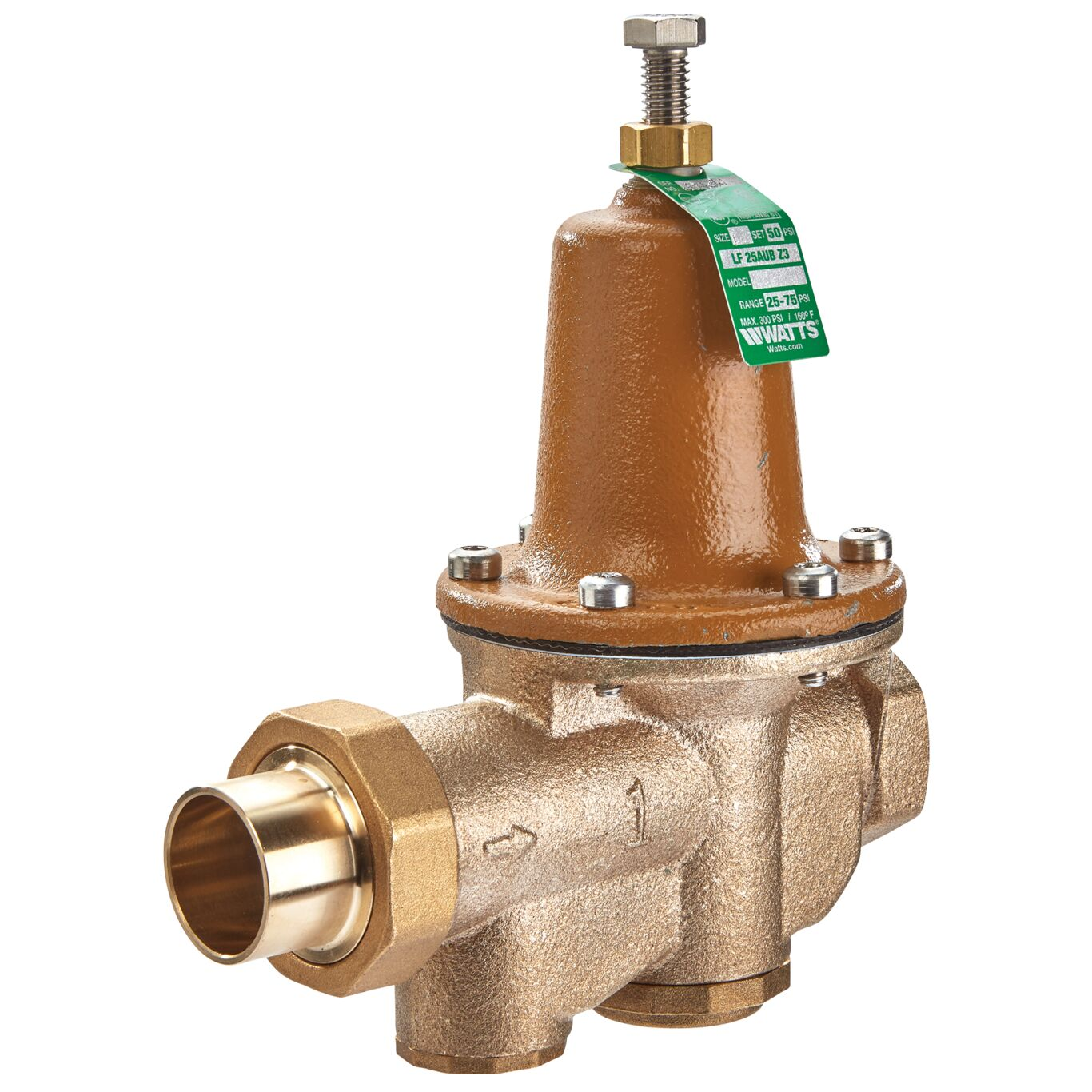 WATTS LF25AUB-S-HP-Z3 1 Water Pressure Reducing Valve, 1 Inch Inlet, 75 To 125 Psi Pressure | BP2KYE 0009343