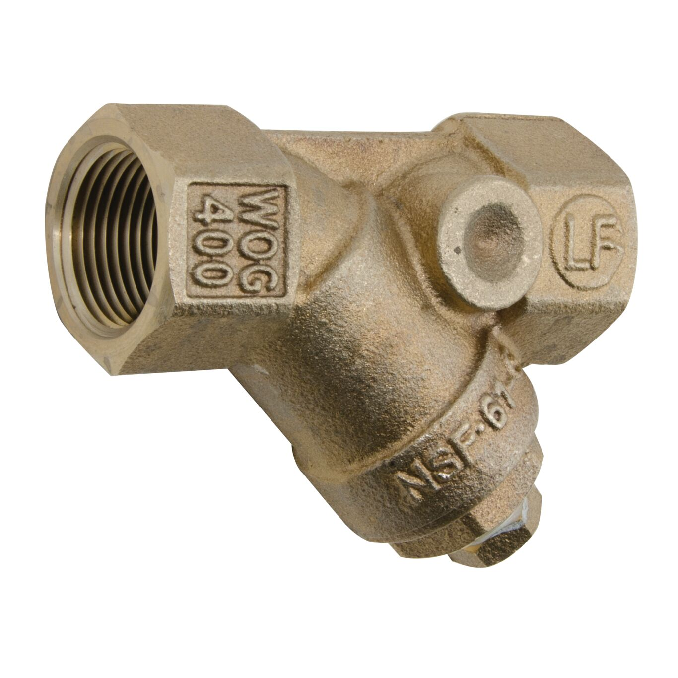 WATTS LF777SI 1/2 Wye Strainer, Inlet Size 1/2 Inch, Operating at 178 Degrees C, 27.6 Bar | BY7XHC 0379111