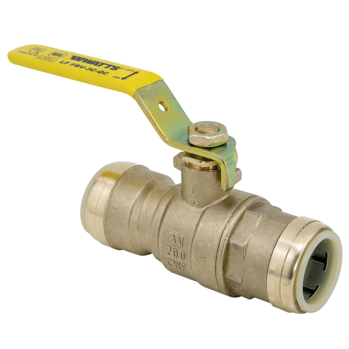 WATTS LFFBV-3C-QC 3/4 Ball Valve, 3/4 Inch Inlet, 200 Psi | CC2YMY 0555270