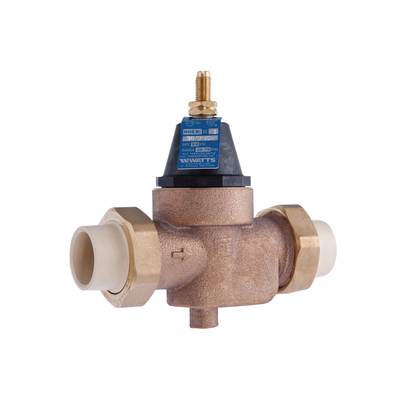 WATTS LFN45BM1-DU-CPVC Water Pressure Valve 1 inch 5-3/16 inch | AH6VXN 36JA80