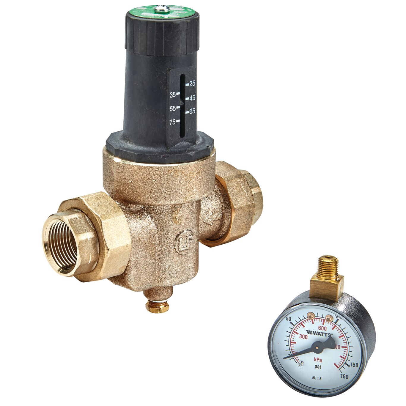 WATTS LFN45BM1-DU-EZ-GG 3/4 Water Pressure Reducing Valve, 25 To 75 Psi, 3/4 Inch Size | BP3RAF 0125312