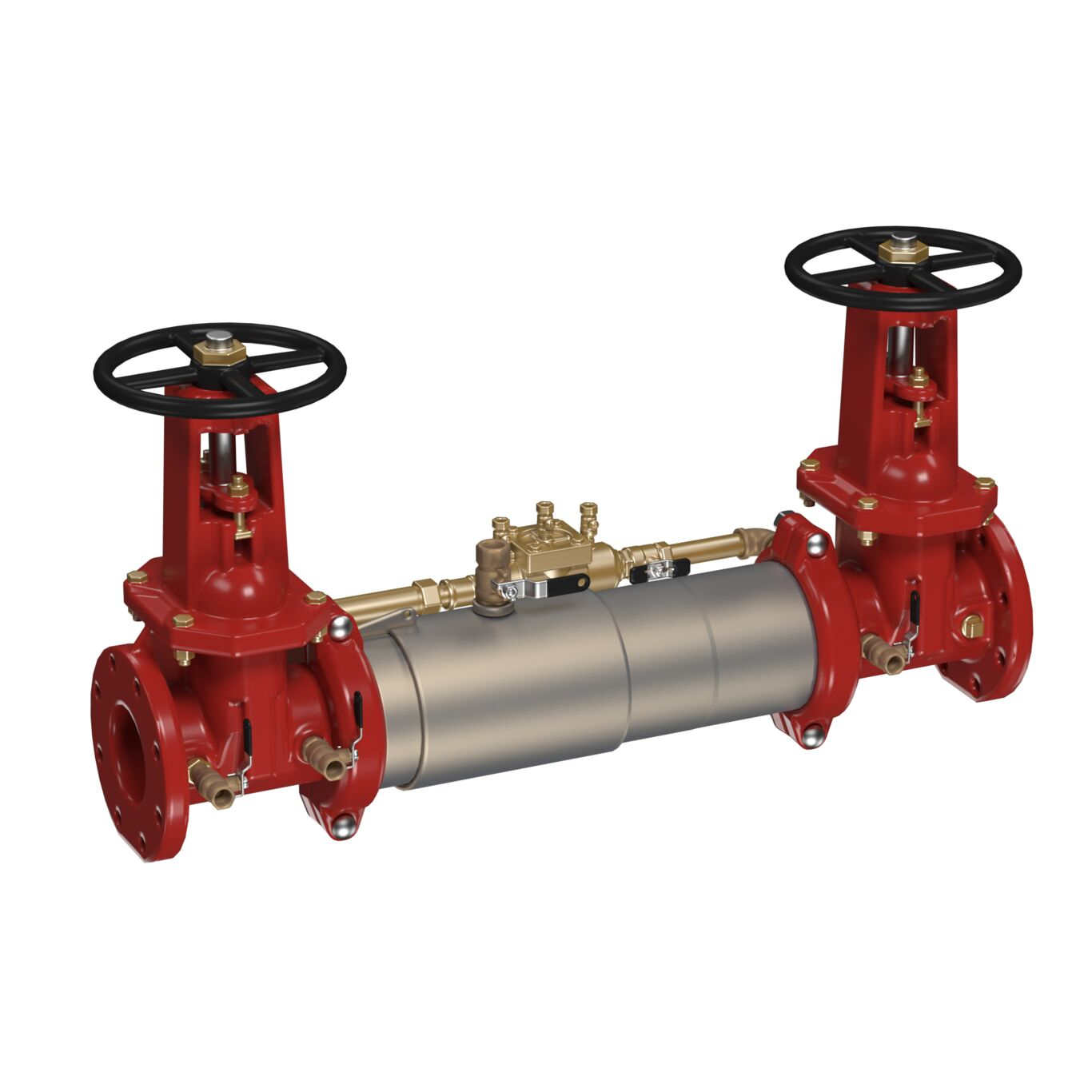 WATTS M300-DOSY-LM 2 1/2 Double Check Detector Backflow Preventer Assembly, 2 1/2 Inch Size, SS | CB9UTK 0206377