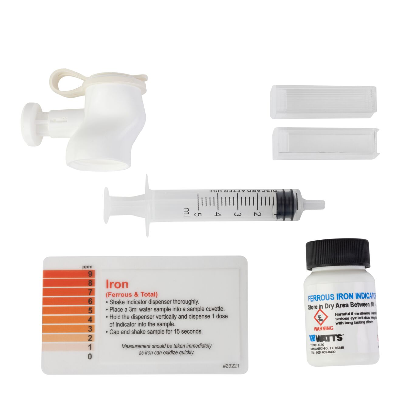 WATTS PWVTFERROUSIRON Indivisual Visual Test Kit | BQ3APP 7100701
