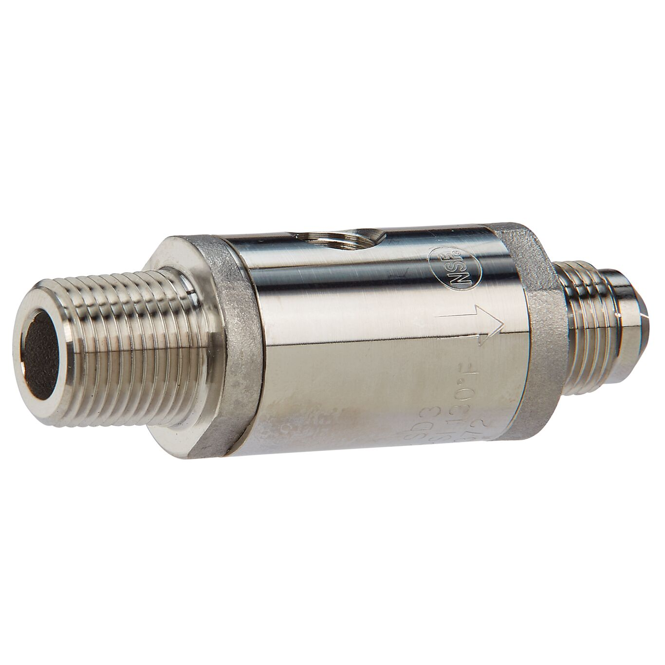 WATTS SD-3-MF-LS 3/8 Dual Check Valve, Flare Joint, 3/8 Inch Size, Stainless Steel | CB9VKX 0061671