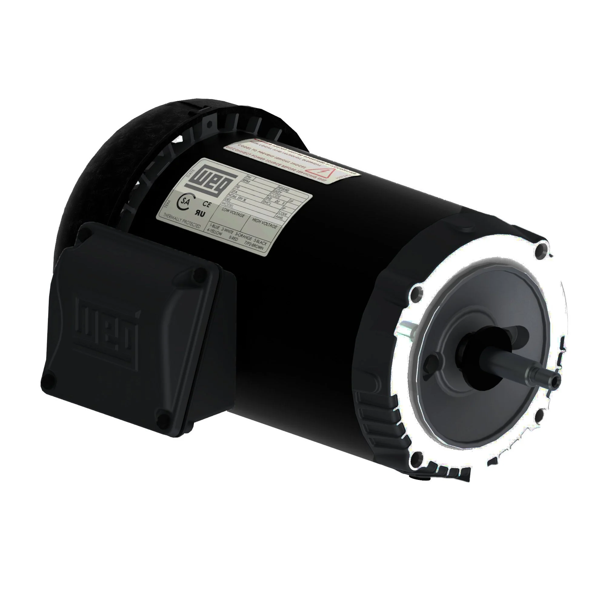 WEG 00156ET3ER143TC-S Electric Motor, 1.5Hp, 60Hz, 3600 Rpm | BB9HDE