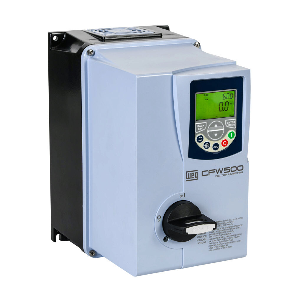 WEG 14976517 AC High-Performance Drive With Disconnect, 460 VAC, 1Hp With 3-Phase Input, A Frame | CV6LAE