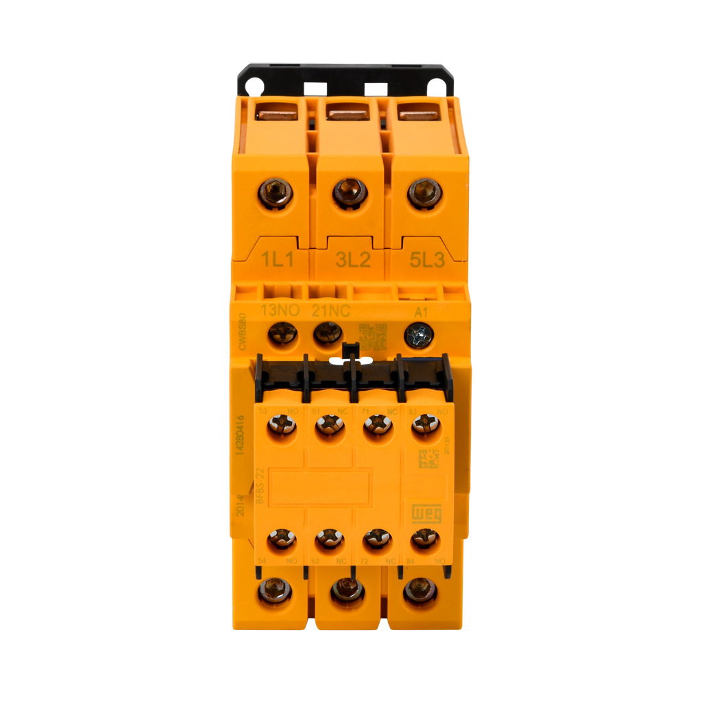 WEG CWBS80-33-30D02 Iec Safety Contactor, 80A, 3 N.O. Power Poles, 3 N.O./3 N.C. Safety Auxiliary Contacts | CV6NTZ