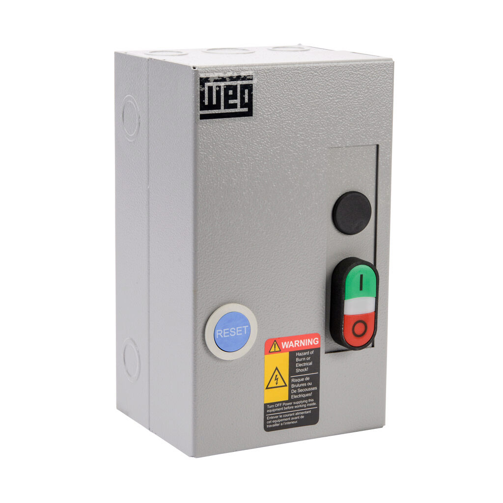WEG ESW-B25V24A-R33 Manual Motor Starter, Pushbutton, 25A, 3-Pole, 208-240 VAC /180-208 VAC Coil Voltage | CV6TZQ