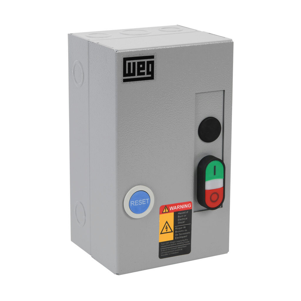 WEG ESWS-B18V24A-RM32 Manual Motor Starter, Pushbutton, 18A, 2-Pole, 208-240 VAC /180-208 VAC Coil Voltage | CV6UBW