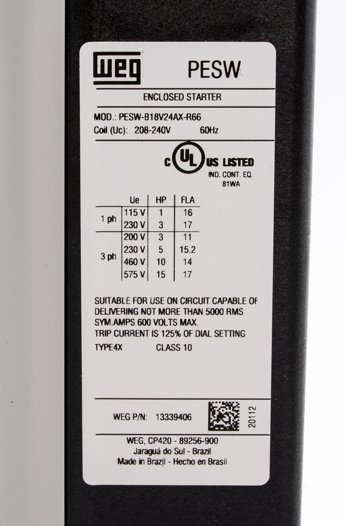 WEG PESW-B18V24AX-R66 4