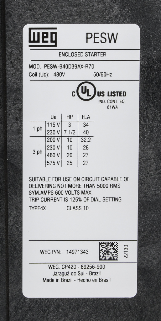 WEG PESW-B40D39AX-R70 4