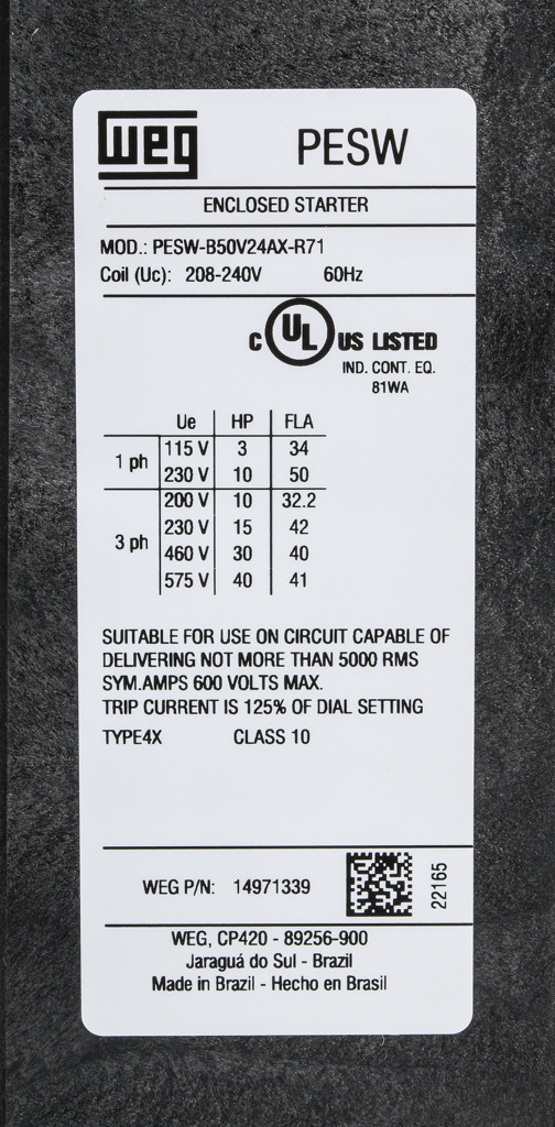 WEG PESW-B50V24AX-R71 4