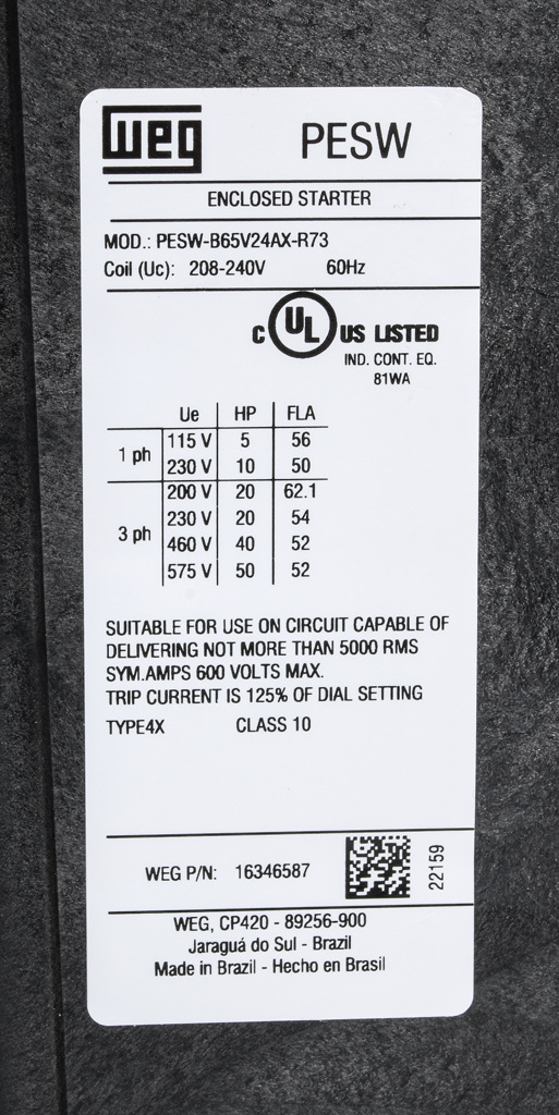 WEG PESW-B65V24AX-R73 4