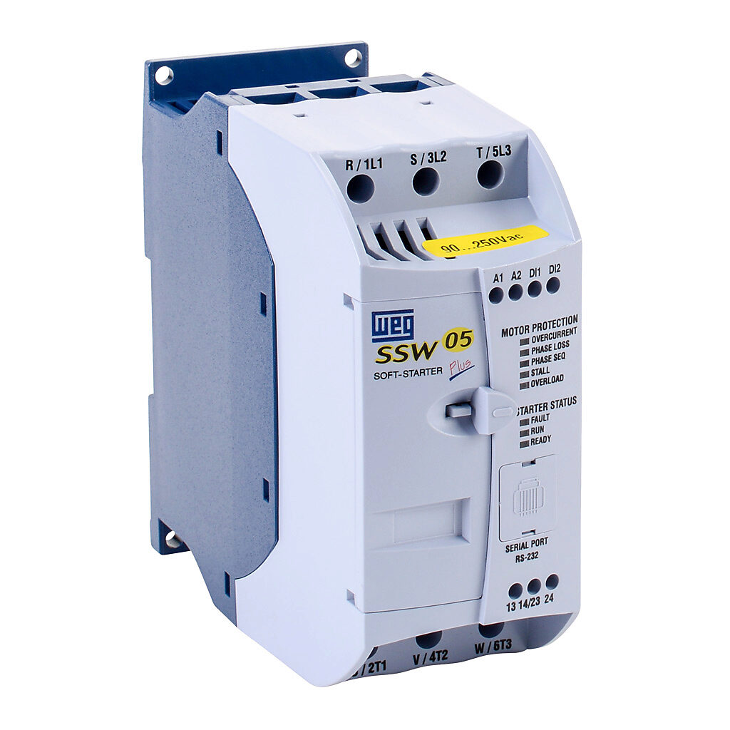 Compact Soft Starter, 16A, 220/460 VAC At 3-Phase, Trip Class 5, Rated For 4 Start/Hour