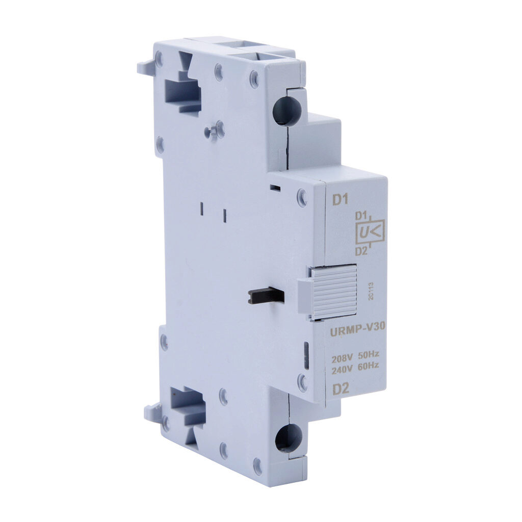 WEG URMPV30 Undervoltage Trip, Right Side Mount, 208 VAC /240 VAC Sensing Range, Screw Terminals | CV6XMY