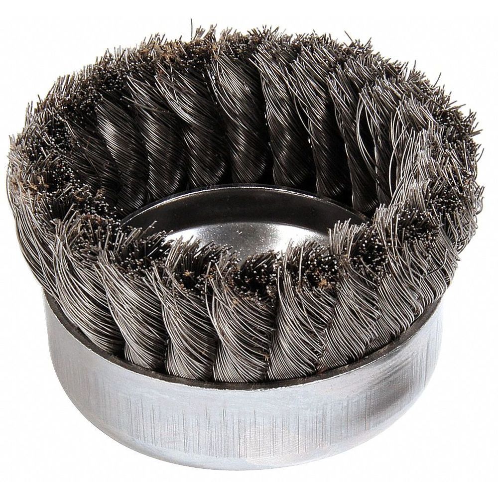 Knot Wire Cup Brush Threaded Arbor 4 inch
