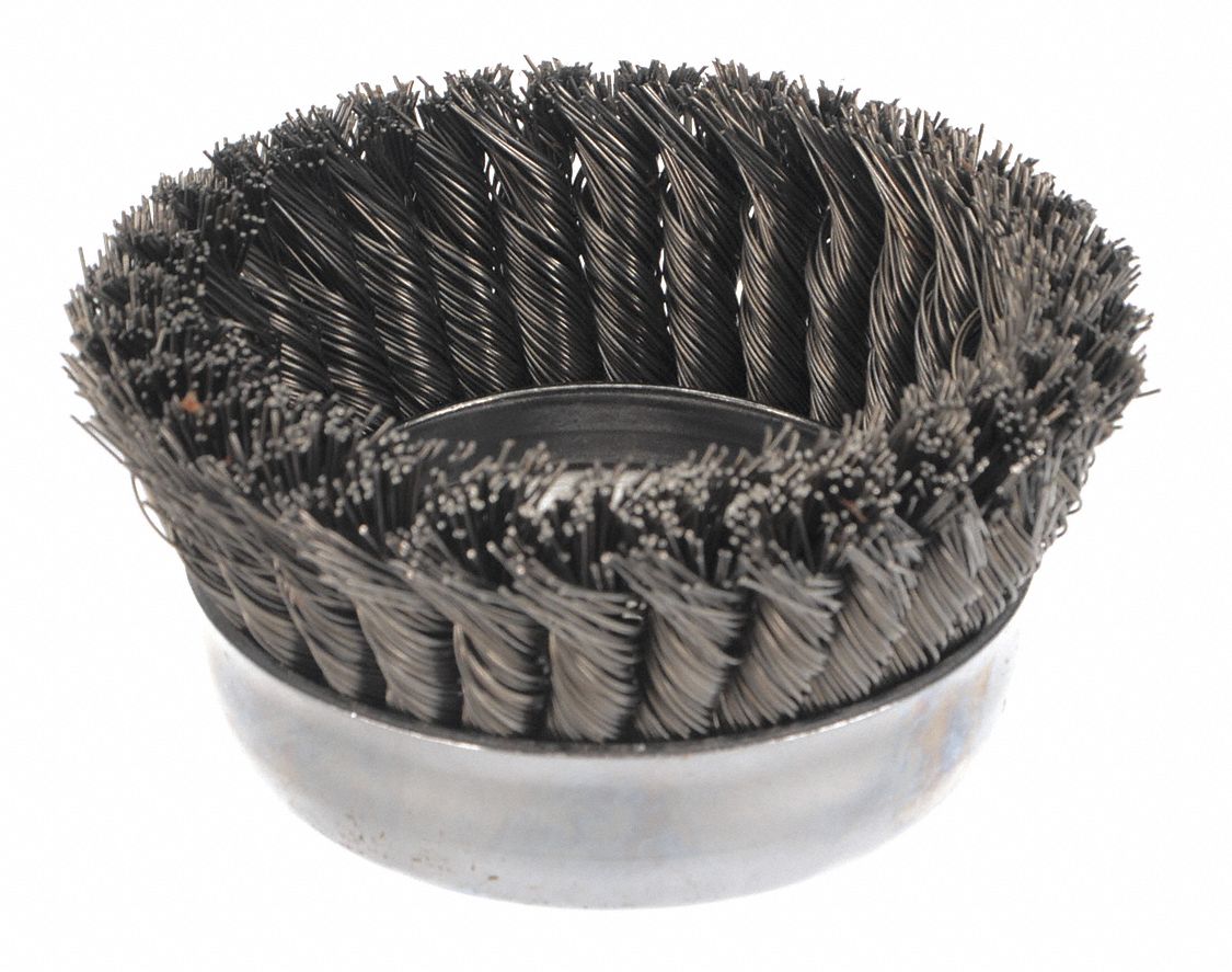 Knot Wire Cup Brush Threaded Arbor 5 Inch