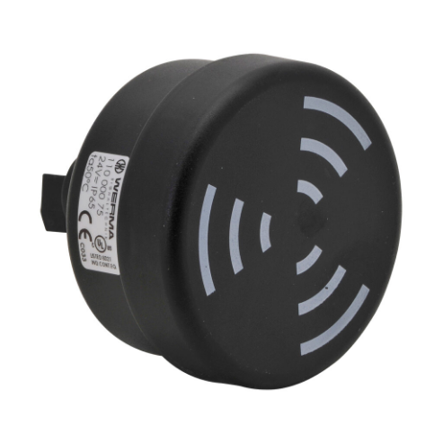 WERMA 11000075 Beacon Warning Sounder Light, Black, 24VAC/DC, 5000 hr Lamp Life, 1 37/64 Inch Height | CU9WDM 452U45