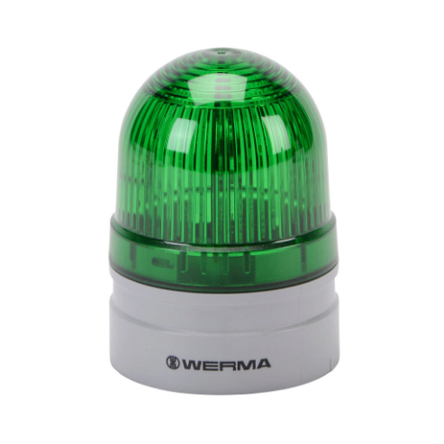 WERMA 26021075 LED Industrial Signal Beacon, 62mm, Green, Permanent Or Blinking, IP66, Modular Mount | CV6MEX
