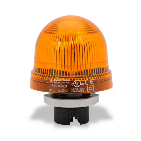 WERMA 81530000 Incandescent Industrial Signal Beacon, 75mm, Yellow, Permanent, IP65, 37mm Mount | CV6MLW