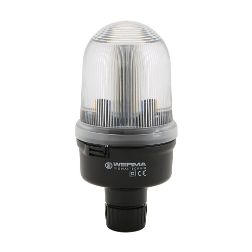 WERMA 82641000 Incandescent Industrial Signal Beacon, 98mm, Clear/White, Permanent, IP65, Tube Mount | CV6MNP