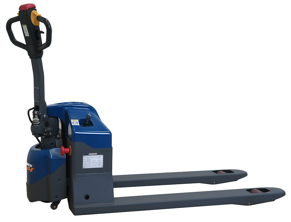 Semi-Electric Pallet Truck with 27 x 48 Inch Forks, 3300 lbs Capacity