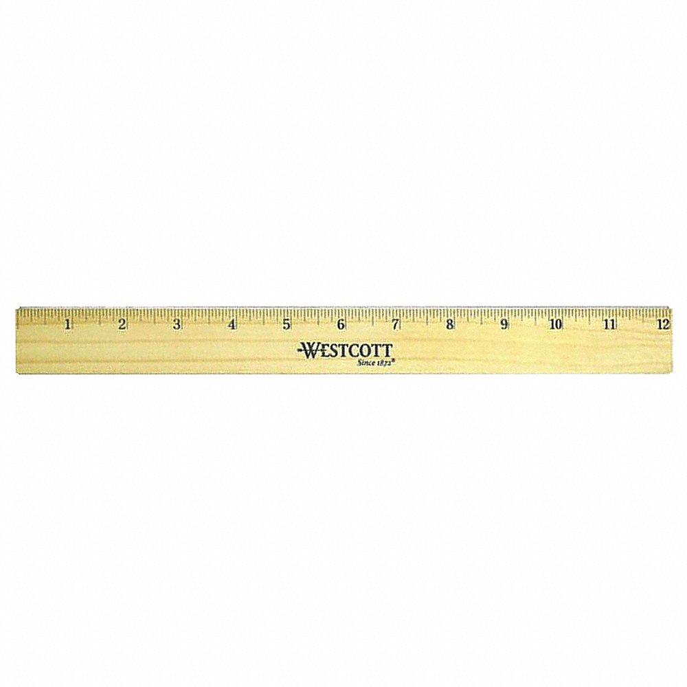Ruler, Wood, 12 Inch